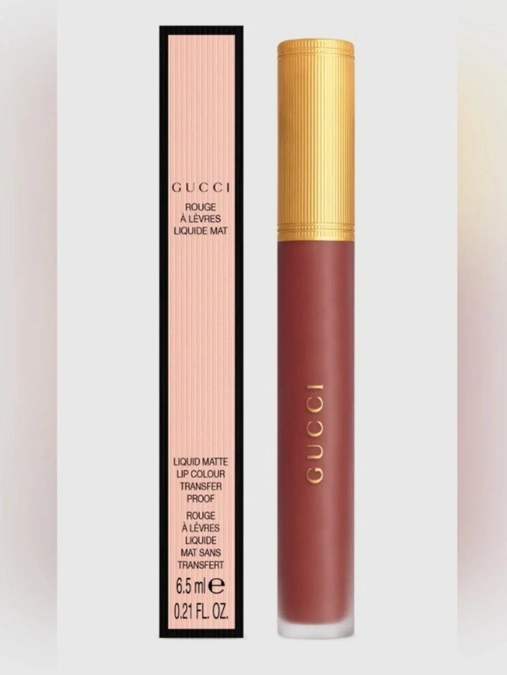 🆕 Gucci 203 Mildred Rosewood Matte Lipstick Velvet Transfer Proof Fall Moody NWT